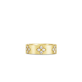 Love in Verona Yellow Gold Ring with Diamonds - 6.00mm - Dracakis Jewellers